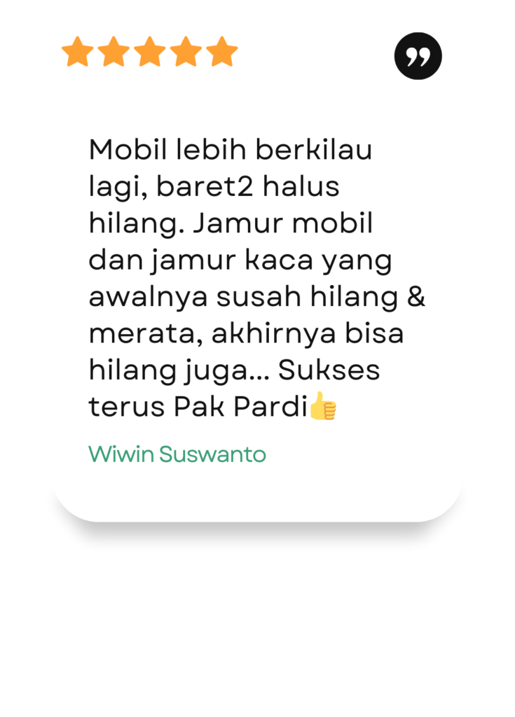 Review pelanggan salon mobil panggilan jogja pardi poles
