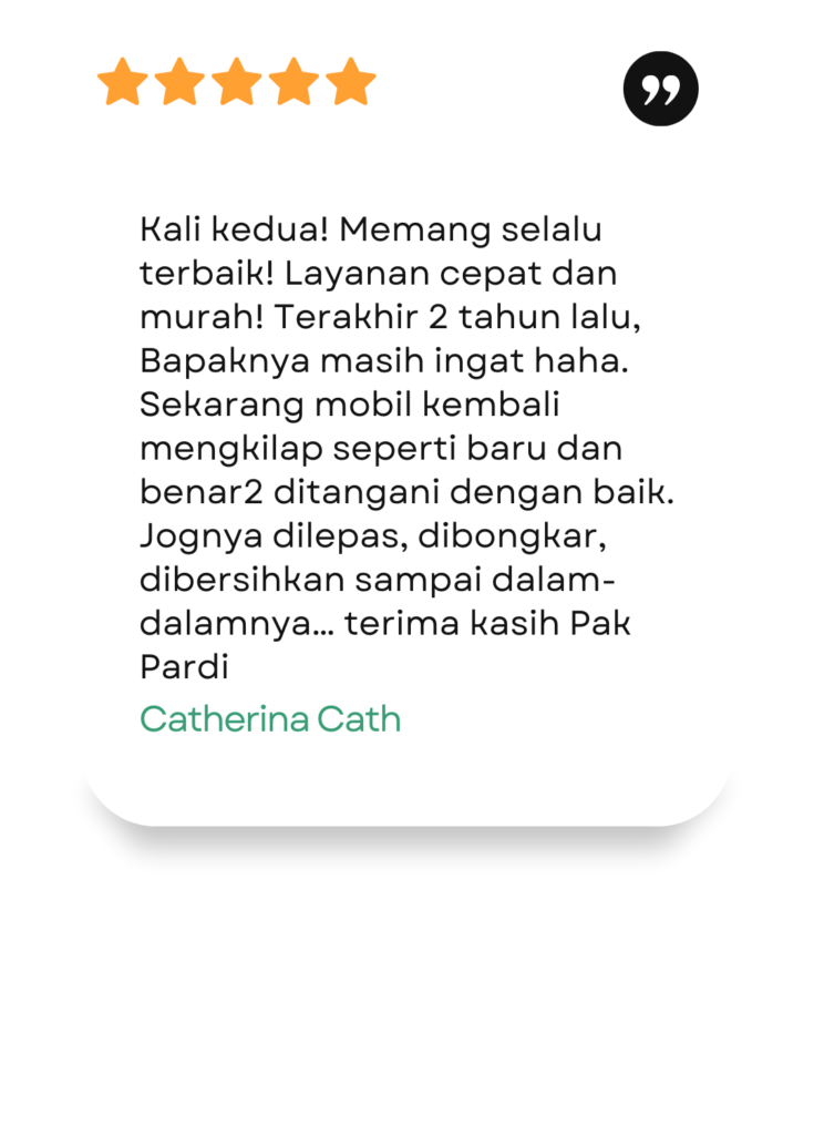 Review pelanggan salon mobil panggilan jogja pardi poles