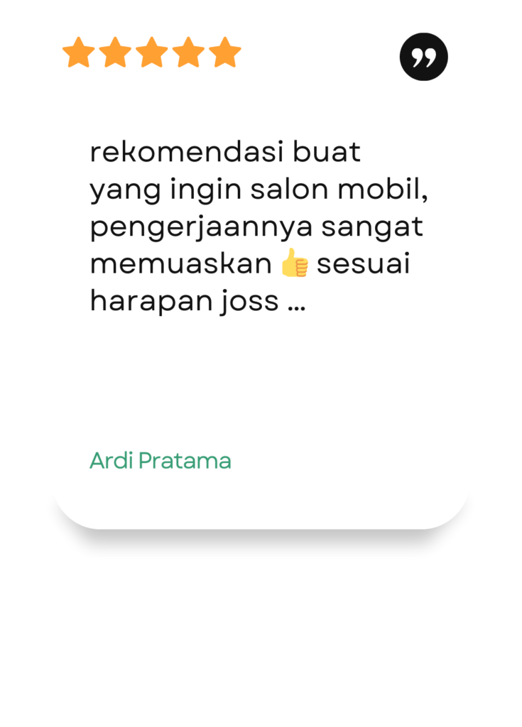 Review pelanggan salon mobil panggilan jogja pardi poles